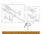 9052173001 Toyota Oem Matrix Drive Support Snap Ring Right