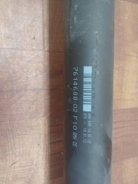 26107614688 Bmw 11-16 F10 535i Rwd At 3.0 Turbo Sedan Rear Drive Shaft Oem 7614688-02