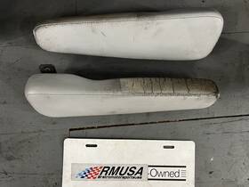 52108155772 Bmw E34 525i Front Right Left Leather Armrest Seat Silver Grey Oem #92295