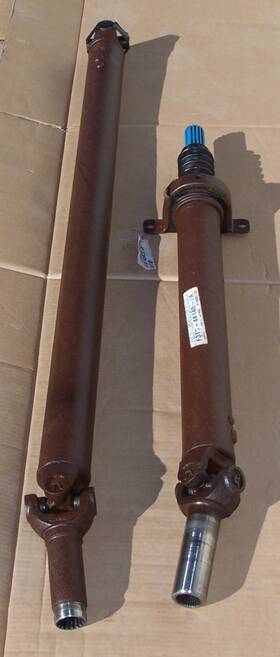 F3ts-4k145-fa Ford 93 - 97 F350 Complete Rear Driveshaft Assembly Manual 4wd 7.5l 168 Wb 2 Pc