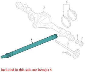 15711948 Gmc 2008-2013 Sierra 1500 Rear Driveshaft Used Oem