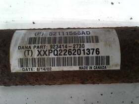 431-05404 Jeep Rear Drive Shaft 4wd 3.7l Manual Transmission Fits 03 Liberty 1277098