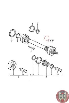 92833203330 Porsche 1978-1984 928 Axle Shaft
