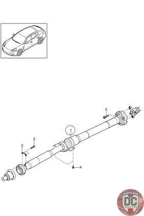 97042101104 Porsche 2010-2016 Panamera S Driveshaft Tiptronic
