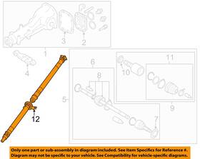27111fl05b Subaru Used Rear Drive Shaft Fits 2022 Impreza Mt Grade A