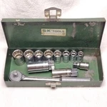 12PC Sk Tools 3/8 Drive Sae Socket Set In Metal Box. Fixed Price $48.95.