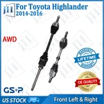 Oe Front Pair Left Right Cv Axle Shaft Set For 2014-16 Toyota Highlander Awd Gas. Fixed Price $319.09.