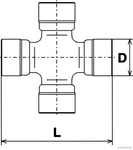 For Herth + Buss Jakoparts J2920501 Drive Shaft Cross 27 X 80.12MM. Fixed Price $48.99.
