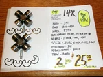 (two) Cmp 14X U-joints = $25.00 $12.50 Ea. Fits: (gmb 220-0500) Made Usa. Fixed Price $25.00.