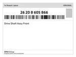 Genuine Bmw Drive Shaft Assy Front 26-20-8-605-866 New. Fixed Price $1122.57.