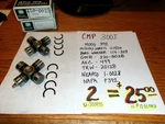 (two) Cmp 300J U-joints $25.00 $12.50 Ea.= Free Shipping (gmb 220-0028). Fixed Price $25.00.