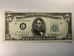 1950 B $5 Dollar Federal Reserve San Francisco FR#1963 SPC1511. Fixed Price $50.00.
