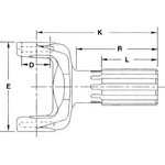 Dana 4-82-561 1550 Series Drive Shaft Yoke 16 Spline, Sr Style. Fixed Price $542.22.