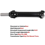 Drive Shaft For Jeep Wrangler Yj 1987 1988-1993 L6 4.0L 4.2L 4WD Manual Trans. Fixed Price $112.72.