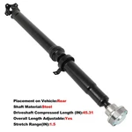 Rear Driveshaft For Land Rover Range Sport 2006-2013 V8 986-285 TVB500370. Fixed Price $203.36.