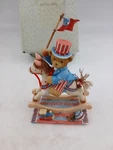 Cherished Teddies Samuel Hooray For The Usa July 4TH Red White Blue Figurine. Fixed Price $27.99.