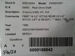 Rear Drive Shaft Piece 4WD Fits 95-97 Passport 1709882. Fixed Price $206.39.