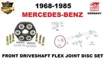 Front Drive Shaft Flex Disc Set For 68-85 Mercedes W108,W109,W114,W116,W123,W126. Fixed Price $153.33.