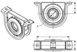 Drive Shaft Center Support Bearing-fsgr Dana Spicer 210207-1X. Fixed Price $112.10.