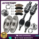 4WD Front Cv Axle Wheel Hub Bearing Brake Rotor Pad Kit For Ram 1500 2012 - 2018. Fixed Price $378.99.