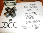 Gmb U-joint 210-1300 Fits: Dodge Ton Truck W300 1962-1971 4X4. Fixed Price $29.99.