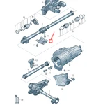 Vw Touareg 7P MK2 Cardan Shaft Rear Deformation Element 7L8803799A. Fixed Price $84.02.