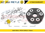 For Bmw Centre Propshaft Joint Mount Meyle Years Warranty 3141522116/H. Fixed Price $114.10.