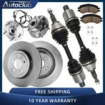 Front Cv Axle Wheel Hub Bearing Brake Rotor Pad Kit For 2012 - 2018 Ram 1500 4WD. Fixed Price $382.99.