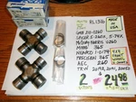 (two) Pronto RL1316 U-joints $24.98=$12.49 Ea=free Ship= 365, Spicer 5-26OX. Fixed Price $24.98.