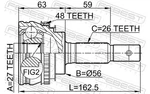 For Febest 0110-012A48 Outer Cv Joint 27X56X26. Fixed Price $58.34.