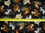 Chickens 8339 Black Timeless Durable Cotton Fabric 35" Bolt End. Fixed Price $9.49.
