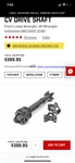 Front And Rear Driveshaft. Fixed Price $600.00.