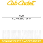 Cub Cadet 703-28421-0637 60" Blocker Plate Z X S Pro Efi 648 660 960 754. Fixed Price $102.54.