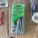 Dorman 784-612 Stove Bolt With Nuts 1/4-20 X 2-1/2 In. Lot Of 11 Square. Fixed Price $8.99.