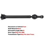 32.8 Front Driveshaft Prop For 2002-2006 Dodge Ram 1500 4WD Auto Trans. Fixed Price $107.39.