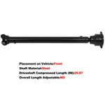 Front Driveshaft Assembly For Hummer 2006-2010 H3T 2009-2010 4WD Prop. Fixed Price $99.79.