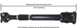 Rear Cardone Drive Shaft For 1990-1996 Bronco (65-9660). Fixed Price $876.31.