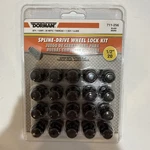 Dorman 711-256 Spline-drive Wheel Lock Kit (1/2"-20) Acorn Nuts/key Black. Fixed Price $28.00.