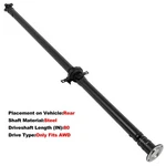 Rear Drive Shaft Ford Fusion Lincoln Mkz 2007-12 Mercury Milan 2007-11 Awd. Fixed Price $208.96.