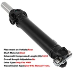 Rear Driveshaft For Jeep Wrangler 87-93 L6 4.0L 4.2L 4WD Manual 976-746 53002003. Fixed Price $112.72.