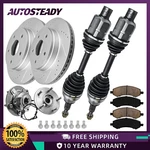 4WD Front Drilled Brake Rotor Pad Cv Axle Wheel Hub Bearing Kit For Ram 1500. Fixed Price $400.98.