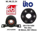 Driveshaft Center Support Bearing Flex Disc Fits Bmw 318TI 325I Z3 Manual. Fixed Price $74.74.