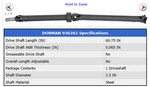 Dorman 936-261 Drive Shaft Assembly. Fixed Price $225.00.